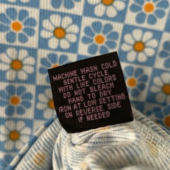 Faded Rose Retro Daisy Crop Top, Sz Large - Picture 7 of 12